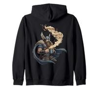 Caffeine My Battle Cry Viking Coffee Nordic Warrior Energy Zip Hoodie