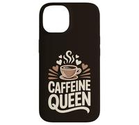 Caffeine Queen Coffee Typography Design Case for iPhone 14