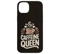 Caffeine Queen Coffee Typography Design Case for iPhone 14 Plus