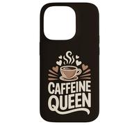 Caffeine Queen Coffee Typography Design Case for iPhone 14 Pro