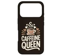Caffeine Queen Coffee Typography Design Case for iPhone 17 Pro