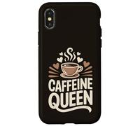 Caffeine Queen Coffee Typography Design Case for iPhone X/XS