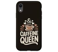 Caffeine Queen Coffee Typography Design Case for iPhone XR