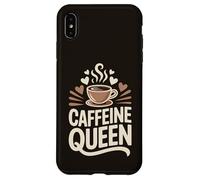 Caffeine Queen Coffee Typography Design Case for iPhone XS Max