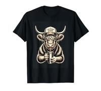 Caffeine Queen Highland Cow Coffee Lover T-Shirt