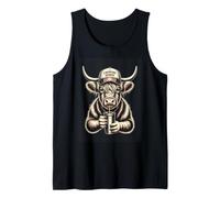 Caffeine Queen Highland Cow Coffee Lover Tank Top