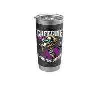 Caffeine Queen Skeleton Livin’ The Dream Coffee Stainless Steel Insulated Tumbler