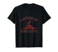 Caffeine Up Seattle Style Vintage Coffee Sign T-Shirt