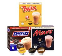 Caffeluxe Mars, Snickers & Twix Hot Chocolate Pods, 24 Pack