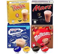 Caffeluxe Mars, Twix, Milky Way & Maltesers Hot Chocolate Pods, 32 Pack