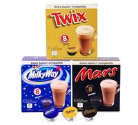 Caffeluxe Twix, Mars & Milky Way Hot Chocolate Pods, 24 Pack