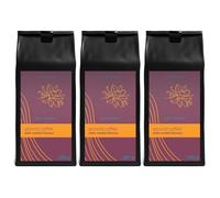 Caffeluxe Vanilla Flavoured Ground Coffee - 100% Arabica Beans - Naturally Flavoured - for Filter, Mocha Pot, Coffee Machine - 3X 250g Per Bag