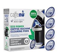 Caffenu Cleaning Pods Compatible with Nespresso Vertuo. 4 Cleaner Capsules. For Improved Coffee Flavor and Crisp Coffee. Use with Descaling Kit