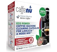 Caffenu Coffee Machine Cleaner Capsules Compatible with Lavazza a Modo Mio - 4x Cleaning Pods (4 Uses) - Removes Oils, Residue & Odours from Brewing Chamber, Nozzle & Spout - Improves Coffee Taste