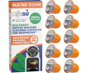 Caffenu Nespresso OriginalLine Cleaning Capsules 10-Pack - Removes Oils & Residu