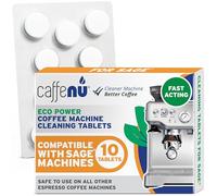 Caffenu Sage & Breville Compatible Coffee Machine Cleaning Tablets x 10 | (10 Uses) 1.4g Coffee Machine Cleaner for Sage - Removes Oils, Residue & Odours - Improves Coffee Taste