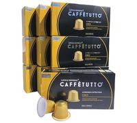 Caffètutto 100 ORO Italian Nespresso Compatible Coffee Pods - Roasted in Italy, Central Style, Rich, Hint of Citrus - (100 Caffetutto Gourmet Aluminium Nespresso Coffee Capsules)