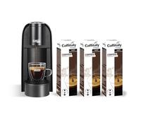 Caffitaly, Volta Nera Coffee Machine, 30 Full-bodied Coffee Capsules Included, for Original Caffitaly Machines, Ideal for Making Different Types of Espresso and Hot Drinks