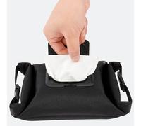 Caffney Baby Wipes Dispenser Portable Wet Wipes Pouches Dispenser Canvas Refillable Wipe Holder Keeps Wipes Fresh Reusable Travel Wet Wipe Container for Outdoor Outing Camping Hiking HHD(Black)