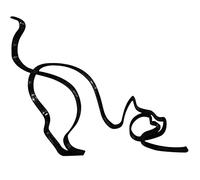 Caffney Minimalist Art Sculpture Abstract Metal Line Dog Cat Statue Ornaments for Home Office Desk Decor