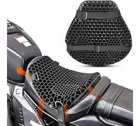 Caffney Motorcycle Seat Cushion Gel Shock Absorption 3D Honeycomb Mesh Motorbike Seat Pad Quick-drying Protective Ride Saddle Seat Cover Waterproof Motorbike Cushion Pad for Scooter E-Bike