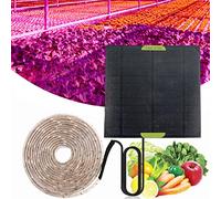 Caffney Solar LED Plant Grow Light Strip 16.4ft Full Spectrum Plant Grow Lamp 5W Solar Powered Seeding Growing Light for Succulents Greenhouse Plants Hydroponic Culture Garden Seedlings