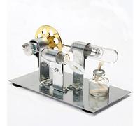 Caffney Stirling Engine Motor Kit Mini Hot Air Stirling Engine Motor Model Streaming Power Physics Experiment Educational Toy Learning Science Experiment Toys for Kids Students