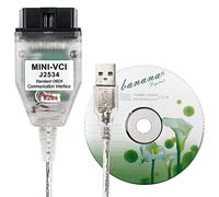 Caffney V17 J2534 Mini VCI Cable Compatible with Toyota Lexus Scion Techstream - Professional OBD2 Car Diagnostics and Programming FT232RL 16pin OBD