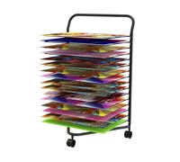 CAFIEDR 16 Layers Stack Rack for Drawing,Floor Standing Metal Art Drying Rack,Art Supply Storage Rack,for Schools Preschool Home Classroom