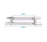CAFIEDR 2 Pairs of Stainless Steel Door Handles, Commercial Barn Door Wooden Door Sliding Door Handle, 5 Sizes/Adjustable Hole Pitch(600 * 400mm)