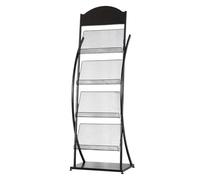 CAFIEDR A4 Floor Standing Magazine Rack - Versatile Brochure Display Stand for Trade Shows, Exhibitions, Malls, Offices & Hospitals - Easy Assembly Literature Holder，48cm-A