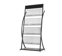 CAFIEDR A4 Floor Standing Magazine Rack - Versatile Brochure Display Stand for Trade Shows, Exhibitions, Malls, Offices & Hospitals - Easy Assembly Literature Holder，72cm-B