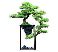 CAFIEDR Artificial Small Bonsai Tree Chinese Style Artificial Tree Ornaments Entrance Zen Living Room Coffee Table Decoration Office Creative Ornaments Living Room Fake Plant Greenery Decor