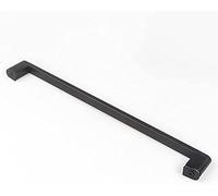 CAFIEDR Barn Door Handle Modern Balcony Door Handles,Thickened Stainless Steel Glass Door Simple Design Modern Door Handles,Square(Black 30cm(11.8inch))