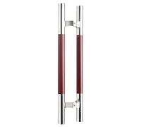 CAFIEDR Barn Door Pull Handle, Contemporary Barn Door Handles Double Side Mounted, H Shape Stainless Steel Finish Push Pull Bar Handle for Glass Doors/Wood Doors(Silver 60cm/23.6in)