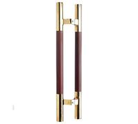 CAFIEDR Barn Door Pull Handle, Contemporary Barn Door Handles Double Side Mounted, H Shape Stainless Steel Finish Push Pull Bar Handle for Glass Doors/Wood Doors(Gold 100cm/39.4in)