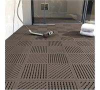 CAFIEDR Bathroom Drainage Anti-Slip Mat, Openwork Splicing Pvc Floor Mat For Swimming Pool Balcony, 25X25Cm.Braun-50pcs