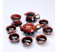 CAFIEDR Ceramic Tea Set Set Travel Convenience Tea Set Tea Set Dahongpao Teapot Office Household Drinking Set-As Shown