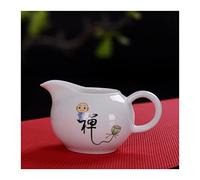 CAFIEDR Easy Pour Gravy Sauce Boat Ceramic Tea Coffee Pitcher Creative Cute Monk Small Tea Jug Divider 190Ml V Shape Spout Milk Cup Pour Out Decanter Water Pot For Serving Salad Dress.