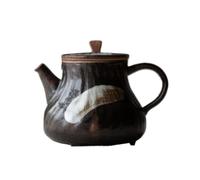 CAFIEDR Handmade Teapot Ceramic Small Teapot With Filter Retro Home Handmade Coffee Pot For Brewing Leaf Tea.