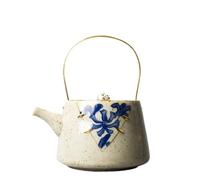 CAFIEDR Handmade Teapot Hand-Painted Ceramic Teapot Antique Tea Set Chinese Coffee Pot Suitable For Restaurant Living Room Office For Brewing Leaf Tea.