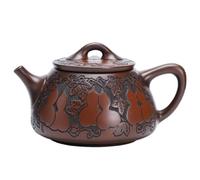 CAFIEDR Handmade Teapot Teapot Tea Set Hand-Carved Single Pot Tea Brewing Home Afternoon Tea Study Coffee Pot For Brewing Leaf Tea.