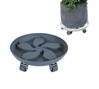 CAFIEDR Heavy Du Rolling Planter Tray With Universal Wheels,Round Flower Pot Caddy For Indoor Use,25Cm Plant Stand Mover,Plant Saucer For Easy Plant Rcat.Grey-48cm