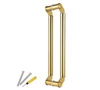 CAFIEDR Modern Double Sided Pair Door Handle,Glass/Barn/Door Handles,Stainless Steel Post Hardware Set,Commercial Heavy Duty Push Pull Handles(Gold 80cm/31 1/2)