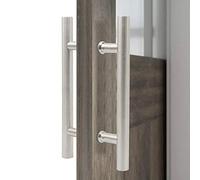 CAFIEDR Modern Sliding Barn Door Handle,Heavy Duty Stainless Steel Modern Bathroom Shower Handle,Double Sided Glass Door Handle Hardware Set(L:100cm(39.3in)/70cm(27.5in))