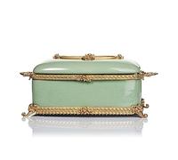 CAFIEDR Napkin Holder Ceramic Inlaid Copper Living Room Luxury Tissue Box Home Coffee Table Table Drawer Paper Box Desktop Decoration Napkin Dispenser