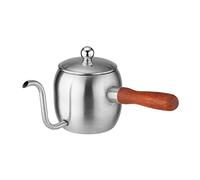 CAFIEDR Narrow Spout Coffee Pot 500Ml Stainless Steel Mini Drip Coffee Pot Kettle Wooden Handle Kitchen Home Coffee Bar Tool Hand-Brewed Coffee Tea Pour Over Coffee Kettle.A