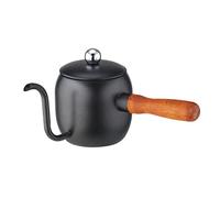 CAFIEDR Narrow Spout Coffee Pot 500Ml Stainless Steel Mini Drip Coffee Pot Kettle Wooden Handle Kitchen Home Coffee Bar Tool Hand-Brewed Coffee Tea Pour Over Coffee Kettle.B