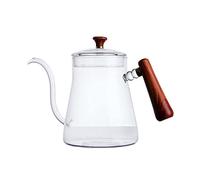 CAFIEDR Narrow Spout Coffee Pot Thick Glass Coffee Pot Teapot, Gooseneck Coffee Spout, For Pouring Coffee Pot, Suitable For Hand-Brewed Coffee, Camellia 500Ml Pour Over Coffee Kettle.A
