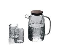 CAFIEDR Pitchers Beverage Pitchers Beverage Pitchers Simple Cold Kettle Large Capacity Teapot Cup Summer Household Glass Set Juice Pot Beverage Container Juice Carafe Water Pitcher.A